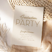 Moderne Elegante Typografy Foto Graduation Party Einladung