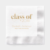 Moderne elegante Typografy Graduation Party Servietten Mit Folie (Vorderseite)