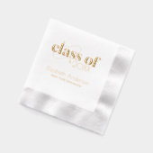 Moderne elegante Typografy Graduation Party Servietten Mit Folie (Links)