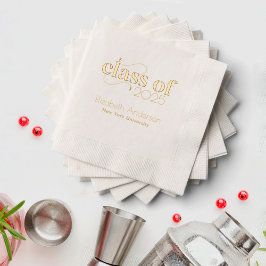 Moderne elegante Typografy Graduation Party Servietten Mit Folie