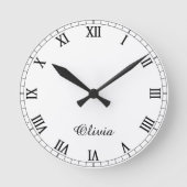 Moderne elegante Uhr mit Ihrem Namen (Vorderseite)