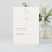 Moderne elegante umrandete botanische Smaragd RSVP Karte (Stehend Vorderseite)
