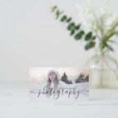 Moderne, elegante und einfache Fotografie Visitenkarte (Stehend Vorderseite)