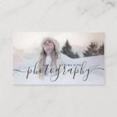 Moderne, elegante und einfache Fotografie Visitenkarte (Vorderseite)