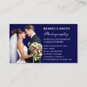 Moderne, elegante und einfache Fotografie Visitenkarte (Rückseite)