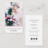 Moderne, elegante und einfache Fotografie Visitenkarte (Vorne/Hinten)