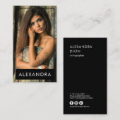 Moderne, elegante und einfache Fotografie Visitenkarte (Vorne/Hinten)