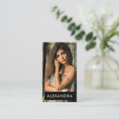 Moderne, elegante und einfache Fotografie Visitenkarte (Stehend Vorderseite)