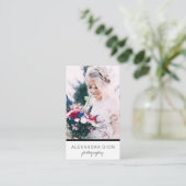 Moderne, elegante und einfache Fotografie Visitenkarte (Stehend Vorderseite)