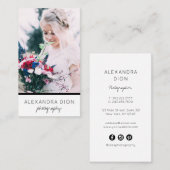 Moderne, elegante und einfache Fotografie Visitenkarte (Vorne/Hinten)