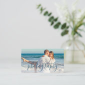 Moderne, elegante und einfache Fotografie Visitenkarte (Stehend Vorderseite)