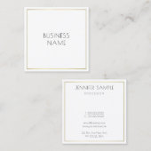 Moderne, elegante und einfache Vorlage für Unterne Quadratische Visitenkarte (Vorne/Hinten)