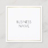 Moderne, elegante und einfache Vorlage für Unterne Quadratische Visitenkarte (Vorderseite)