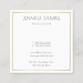 Moderne, elegante und einfache Vorlage für Unterne Quadratische Visitenkarte (Rückseite)