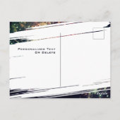 Moderne elegante und farbenfrohe Feuerwerke zum Ge Postkarte (Rückseite)