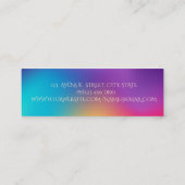 Moderne, elegante und farbenfrohe soziale Medien Mini Visitenkarte (Rückseite)