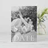 Moderne, elegante und klassische Save the Date-Car Date (Stehend Vorderseite)