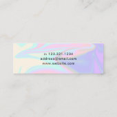 Moderne, elegante und stilvolle Hick-Hologramm-Has Mini Visitenkarte (Rückseite)