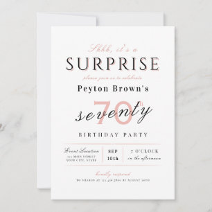 Moderne, elegante und stilvolle Überraschung zum 7 Einladung