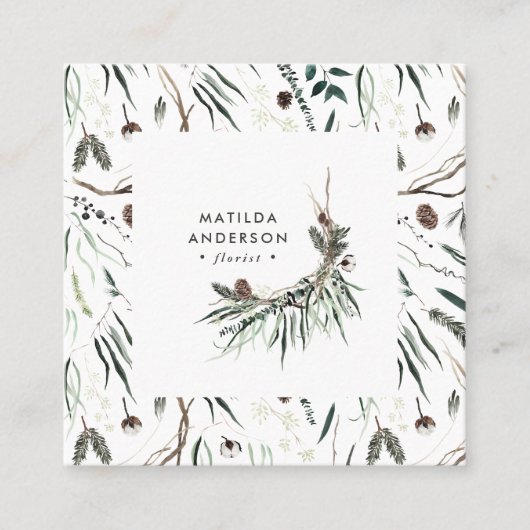 Moderne, elegante und stilvolle Zimmer in moderner Quadratische Visitenkarte (Vorderseite)