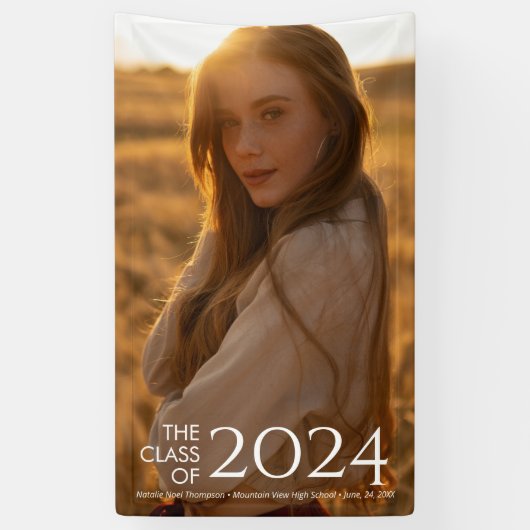 Moderne Elegante Uni oder High School Abschluss Banner (Vertikal)
