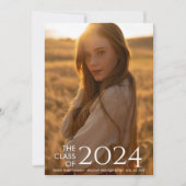 Moderne Elegante Uni oder High School Abschluss Einladung (Vorderseite)