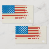 moderne elegante US-Flaggen-Visitenkarteschablone Visitenkarte (Vorne/Hinten)