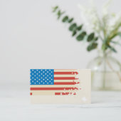 moderne elegante US-Flaggen-Visitenkarteschablone Visitenkarte (Stehend Vorderseite)