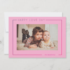 Moderne, elegante Valentine Fotokarte Foil Holiday Feiertagskarte