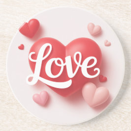 Moderne elegante Valentinstag romantische Liebesge Getränkeuntersetzer