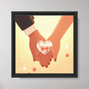 Moderne elegante Valentinstag romantische Liebesge Leinwanddruck