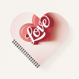 Moderne elegante Valentinstag romantische Liebesge Notizblock