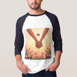 Moderne elegante Valentinstag romantische Liebesge T-Shirt
