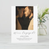 Moderne Elegante Verlobung Announcement Card Save The Date (Stehend Vorderseite)