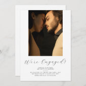 Moderne Elegante Verlobung Announcement Card Save The Date (Vorne/Hinten)