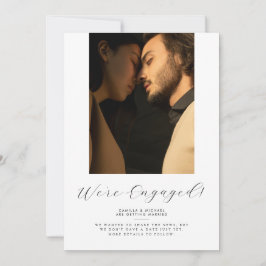 Moderne Elegante Verlobung Announcement Card Save The Date