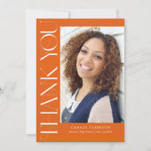 Moderne Elegante Vertikale Drei-Foto-Abschluss Dankeskarte (Vorderseite)