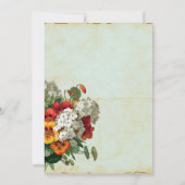 Moderne, elegante Vintage Blume Save The Date (Rückseite)