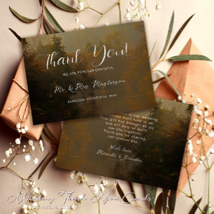 Moderne Elegante Vintage Rustikale Hochzeit im Her Dankeskarte