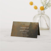 Moderne Elegante Vintage Rustikale Hochzeit im Her Platzkarte (Rückseite)