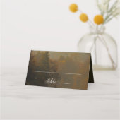 Moderne Elegante Vintage Rustikale Hochzeit im Her Platzkarte (Vorderseite)