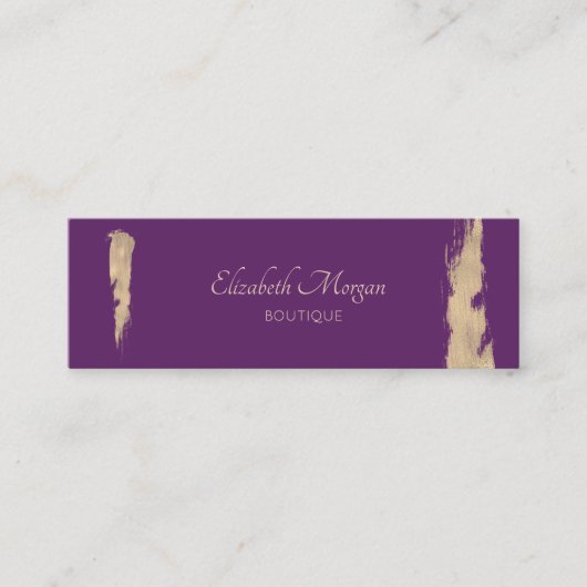 Moderne Elegante Violet Mini Visitenkarte (Vorderseite)