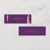 Moderne Elegante Violet Mini Visitenkarte (Vorne/Hinten)