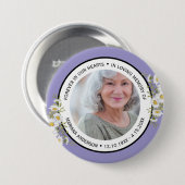 Moderne elegante violette Blumen zum liebevollen G Button (Vorne & Hinten)
