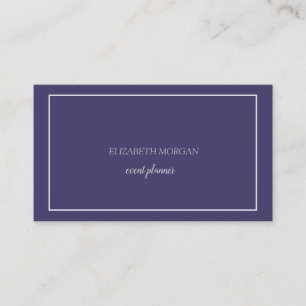 Moderne Elegante Violette Einfache Minimalistische Visitenkarte
