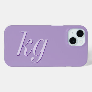 Moderne elegante violette Monogramm-Initialen Case-Mate iPhone Hülle