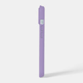Moderne elegante violette Monogramm-Initialen iPhone 15 Hülle (Linke Seite)
