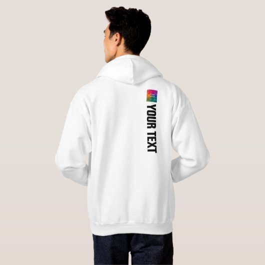 Moderne, elegante Vorlage - Front & Back Print Hoodie (Schwarz voll)