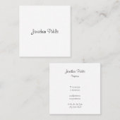 Moderne, elegante Vorlage für handgeschriebene Skr Quadratische Visitenkarte (Vorne/Hinten)