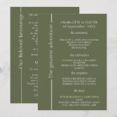 Moderne elegante Vorlage für Hochzeitsprogramme De (Vorne/Hinten)